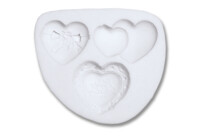 Fondant mould – Hearts – 3s relief form