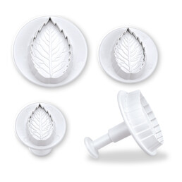 Profi-Ausstecher mit Auswerfer – Rosenblätter – Set, 3-teilig