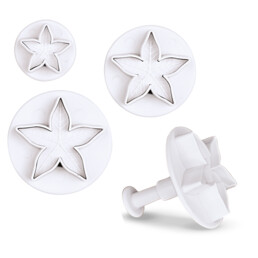 Professional cutter with ejector – Star fruits / Poinsettias – Set, 3 parts