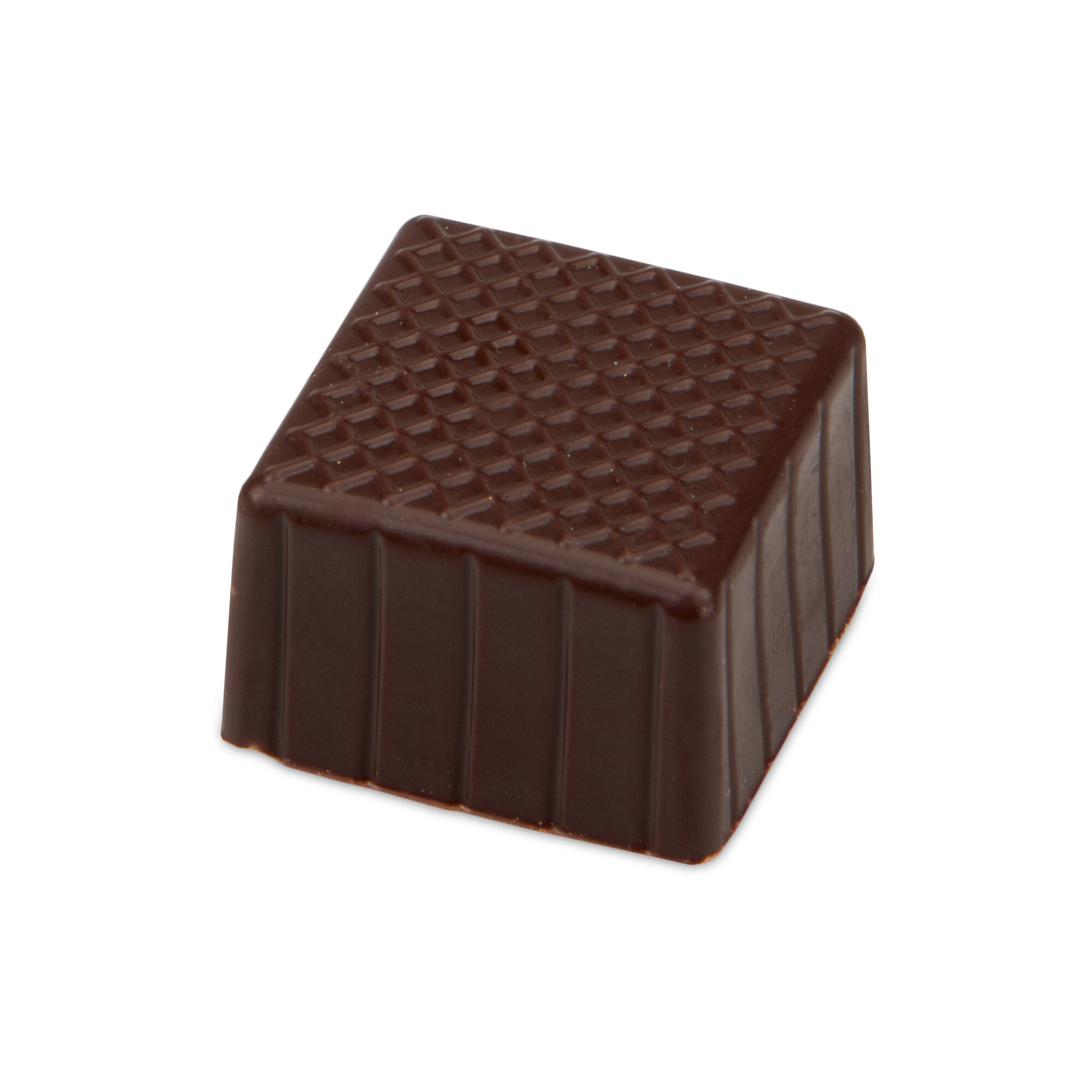 Pralinen-Hohlkörper – Carree – Zartbitterschokolade – 63 Stück