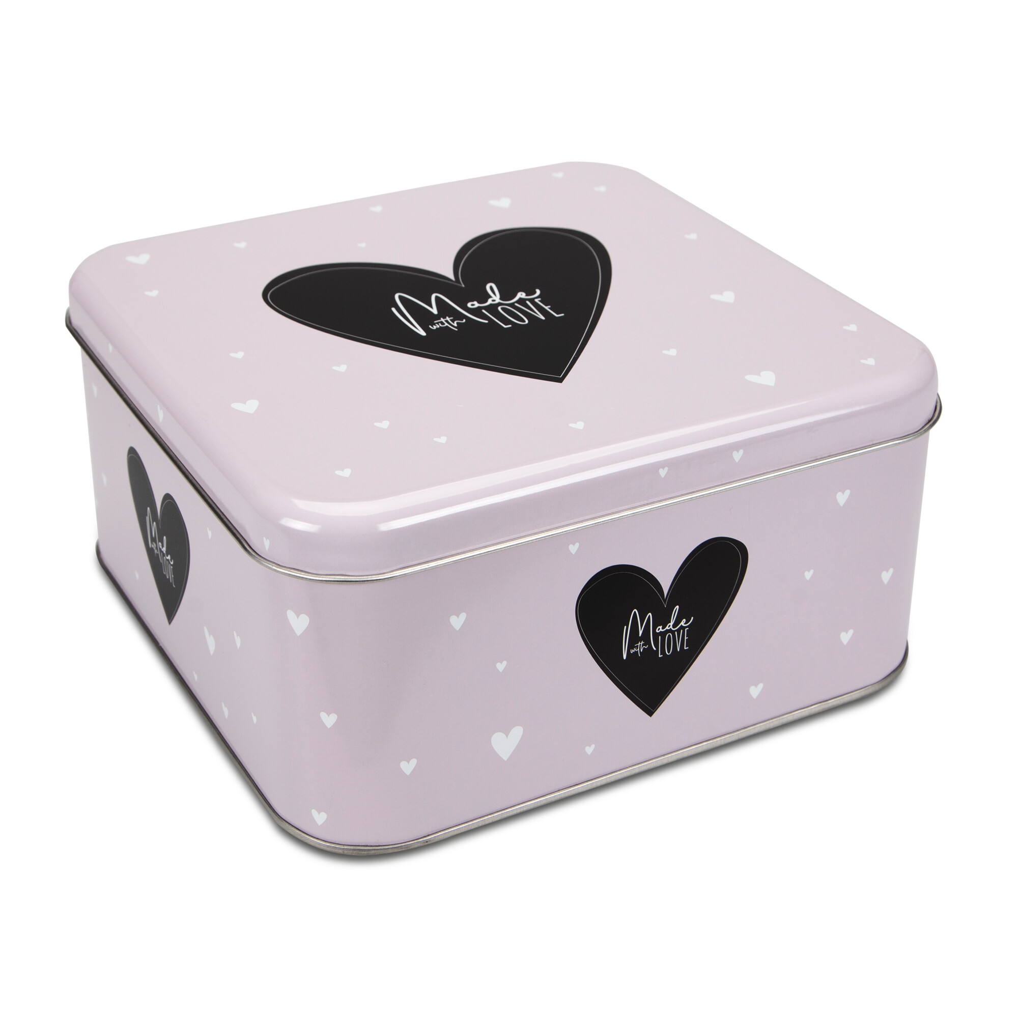 Gebäckdose – Made with Love – Quadratisch