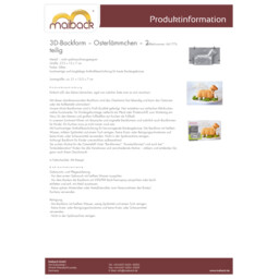 3D-Backform – Osterlämmchen – 2-teilig (PDF) 3D-Backform – Osterlämmchen – 2-teilig 661776