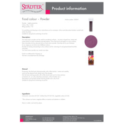 Food colour – Powder (PDF) Speisefarben-Pulver – Violett 390041