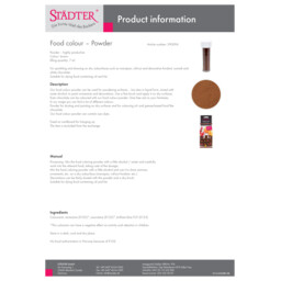Food colour – Powder (PDF) Speisefarben-Pulver – Braun 390096