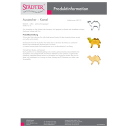 Ausstecher – Kamel (PDF) Ausstecher – Kamel 089112