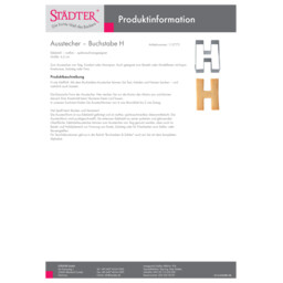 Ausstecher – Buchstabe H (PDF) Ausstecher – Buchstabe H 112773