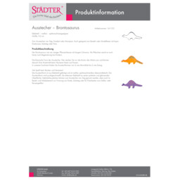 Ausstecher – Brontosaurus (PDF) Ausstecher – Brontosaurus 161122