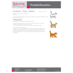 Ausstecher – Katze – stehend (PDF) Ausstecher – Katze – stehend 163164