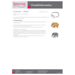 Ausstecher – Elefant (PDF) Ausstecher – Elefant 184213