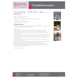 we love baking – Santa Claus – 3D-Backform (PDF) we love baking – Santa Claus – 3D-Backform 661813